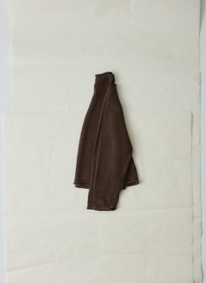 Cotton Linen Easy Sweater | Bitter Chocolate