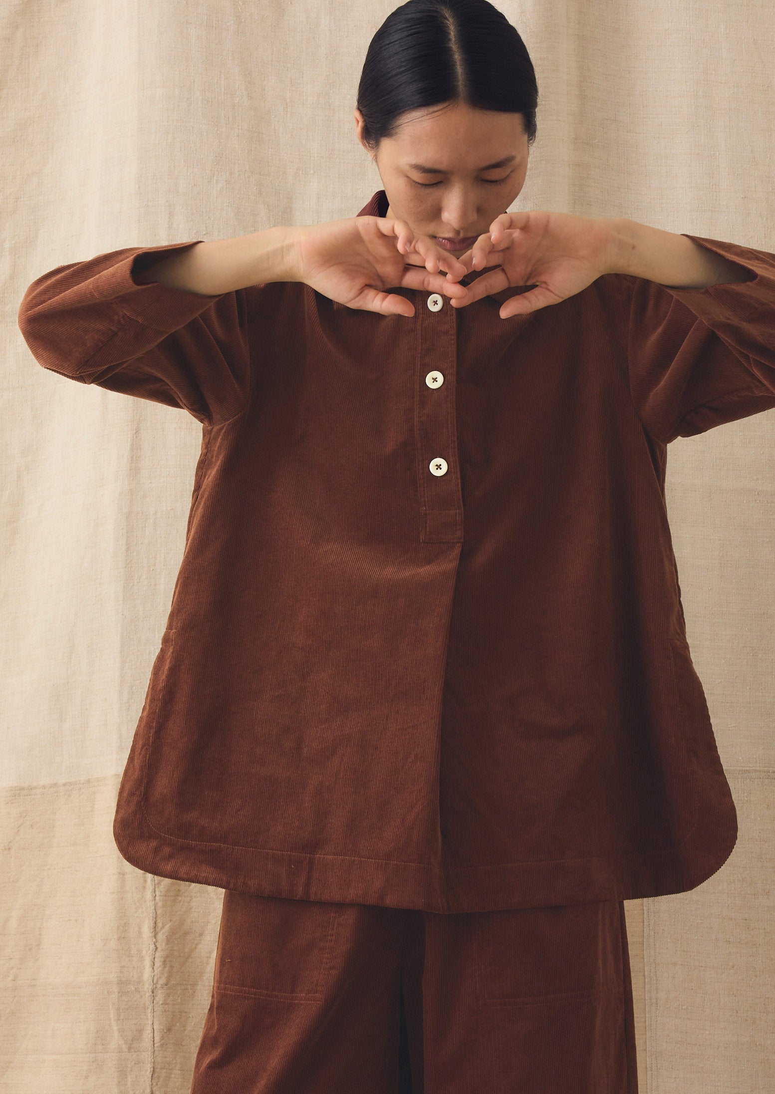 Cord Smock Top | Brick Red | TOAST