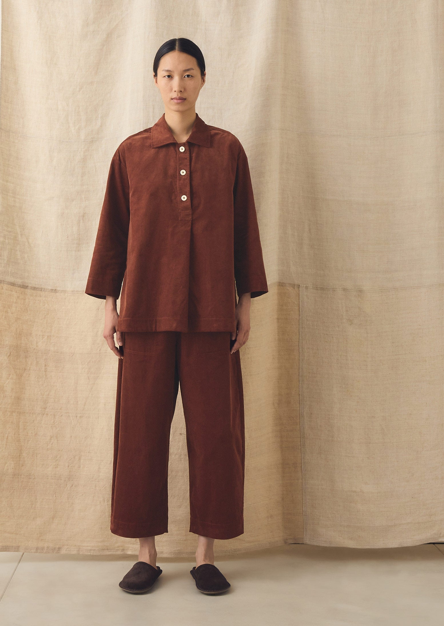 Cord Smock Top | Brick Red | TOAST