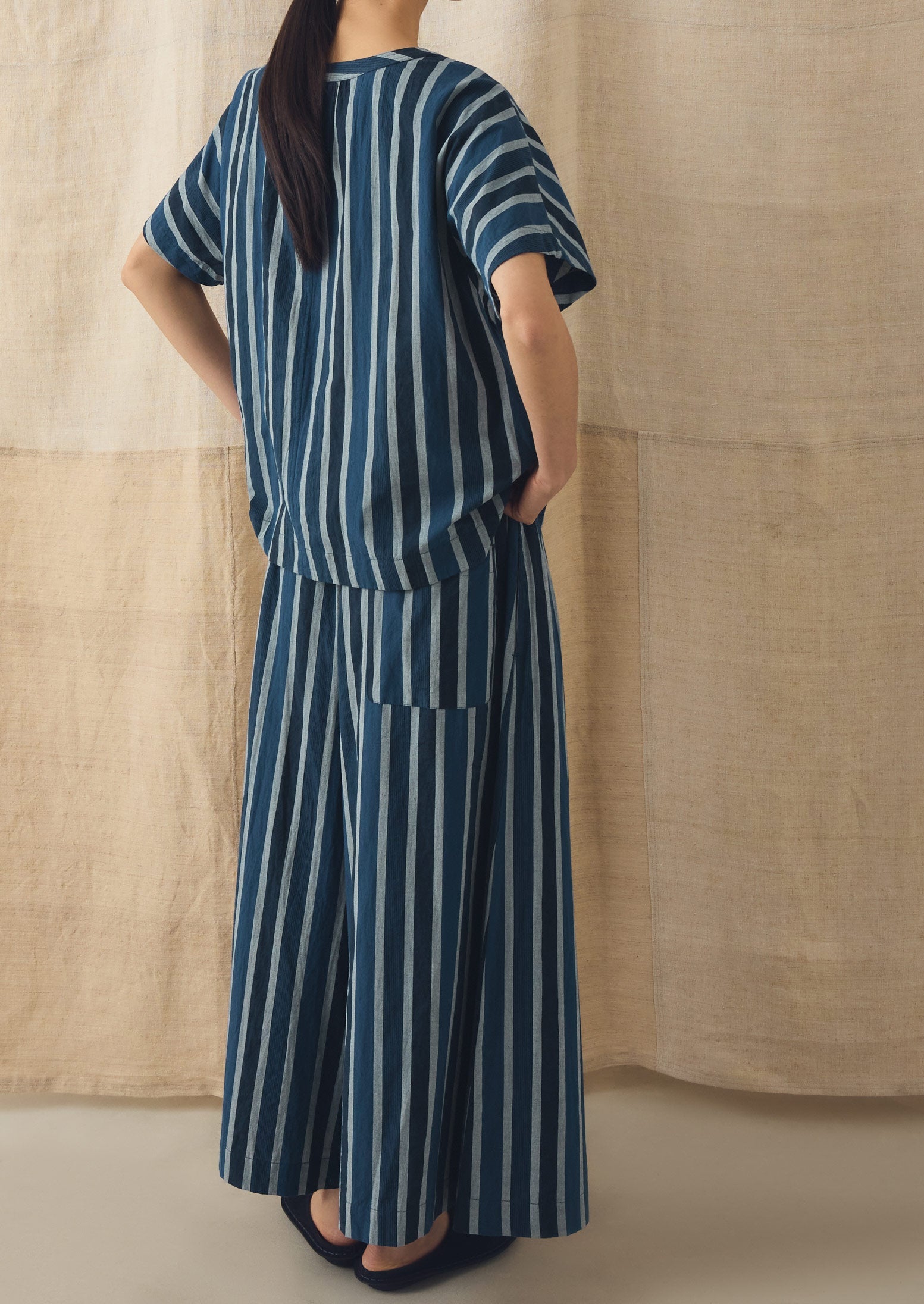 トップス genre / PTT SMOCK (STRIPE) Stripe Cotton Smock Top | French Blue | TOAST