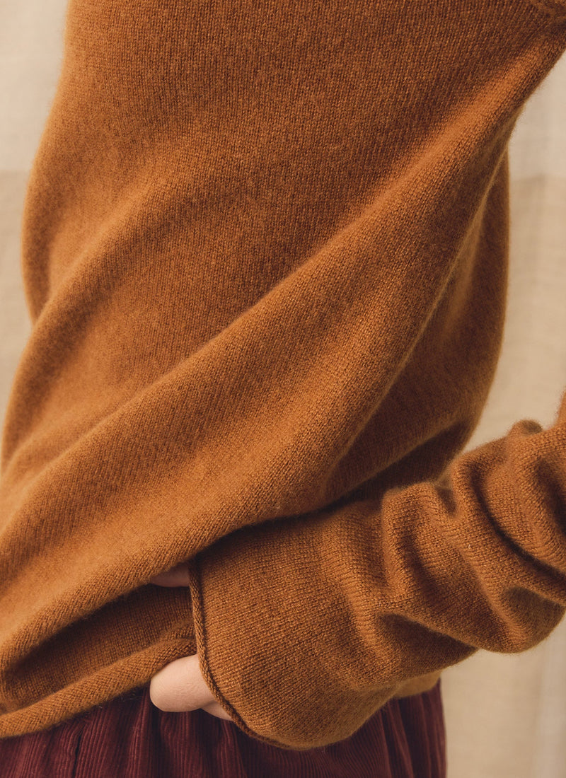 Wool Cashmere Neat Sweater | Ginger
