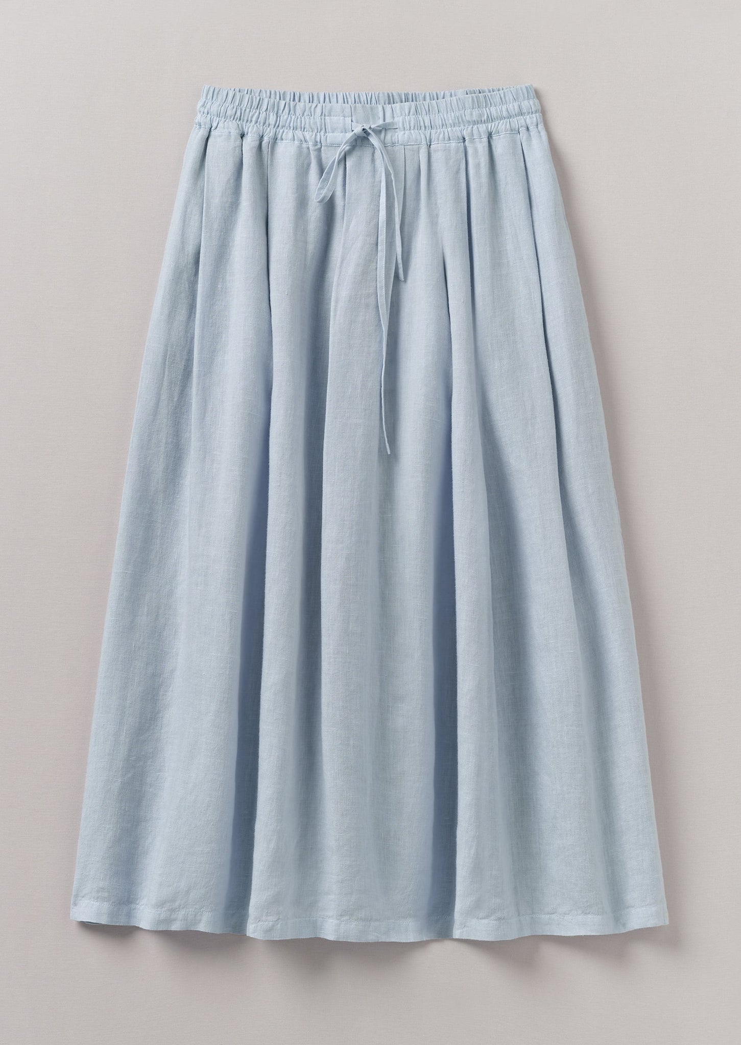 Garment Dyed Linen Skirt | Egg Blue