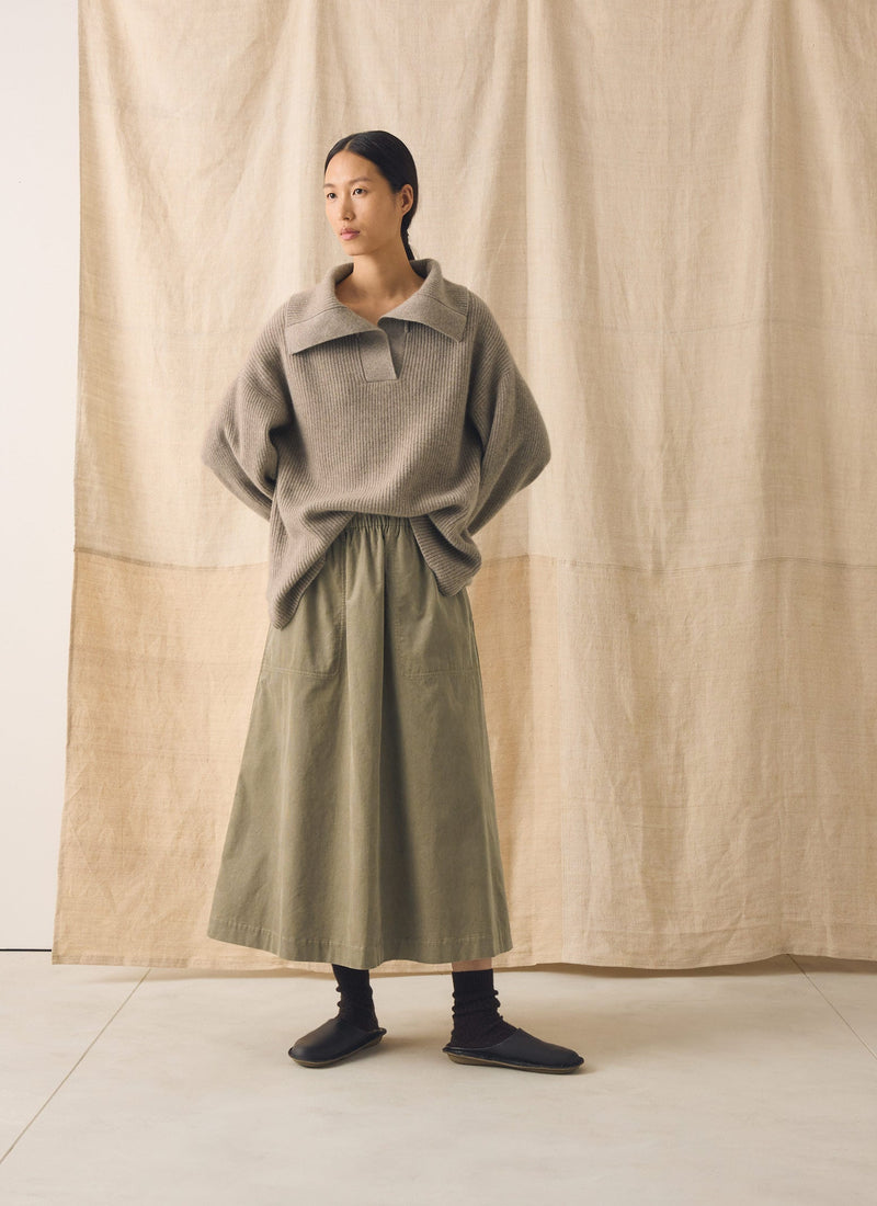 Pull On Organic Cord Skirt | Spelt