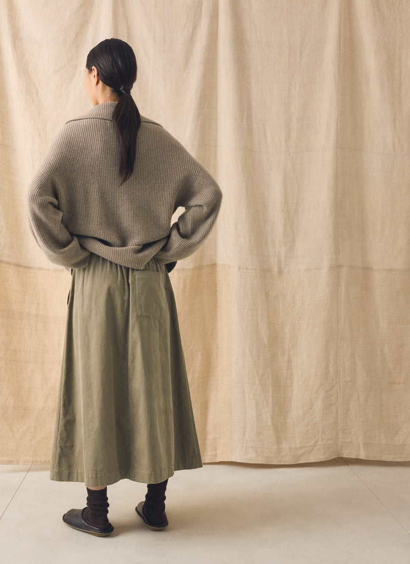 Pull On Organic Cord Skirt | Spelt