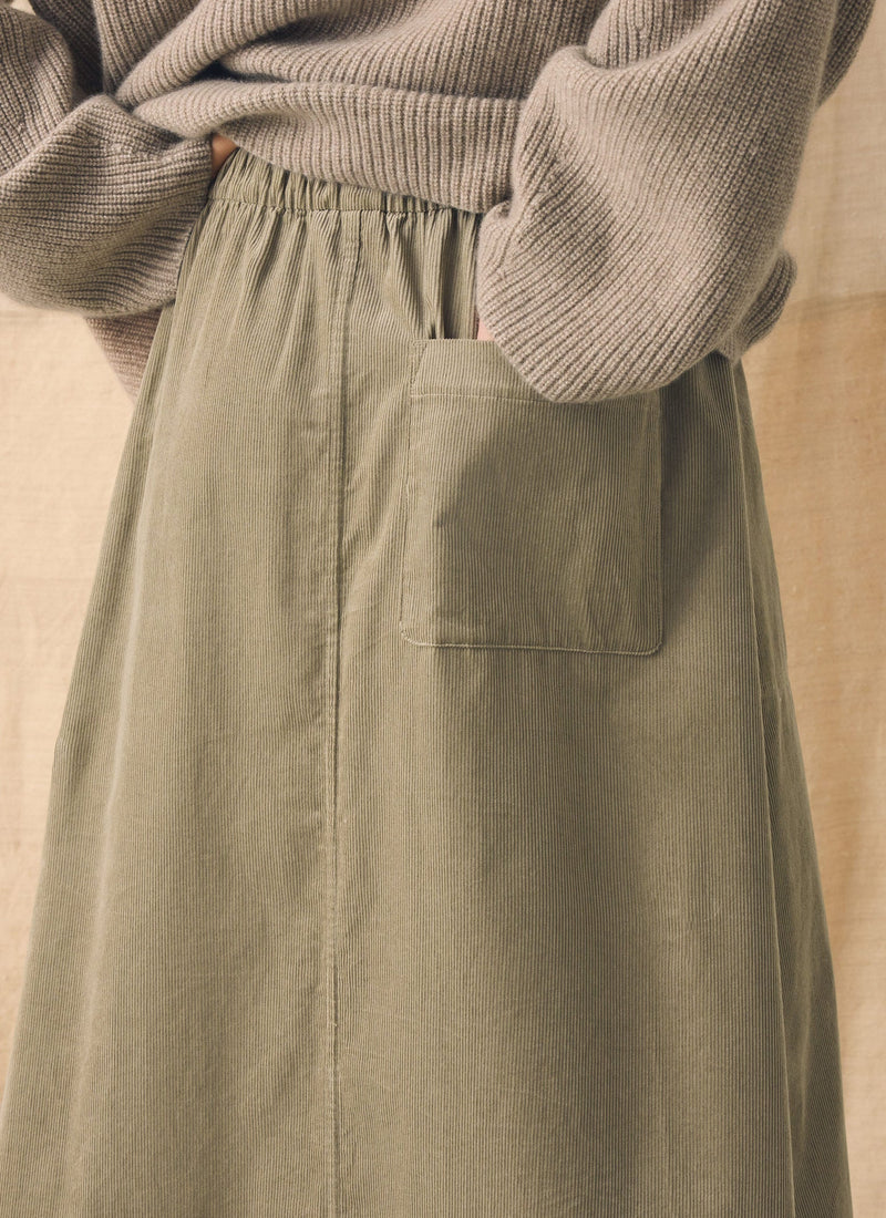 Pull On Organic Cord Skirt | Spelt