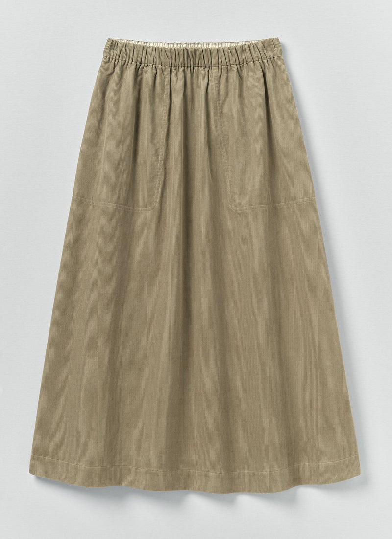 Pull On Organic Cord Skirt | Spelt