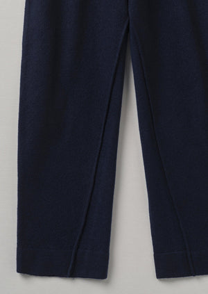 Boiled Wool Pull On Pants | Navy | TOAST