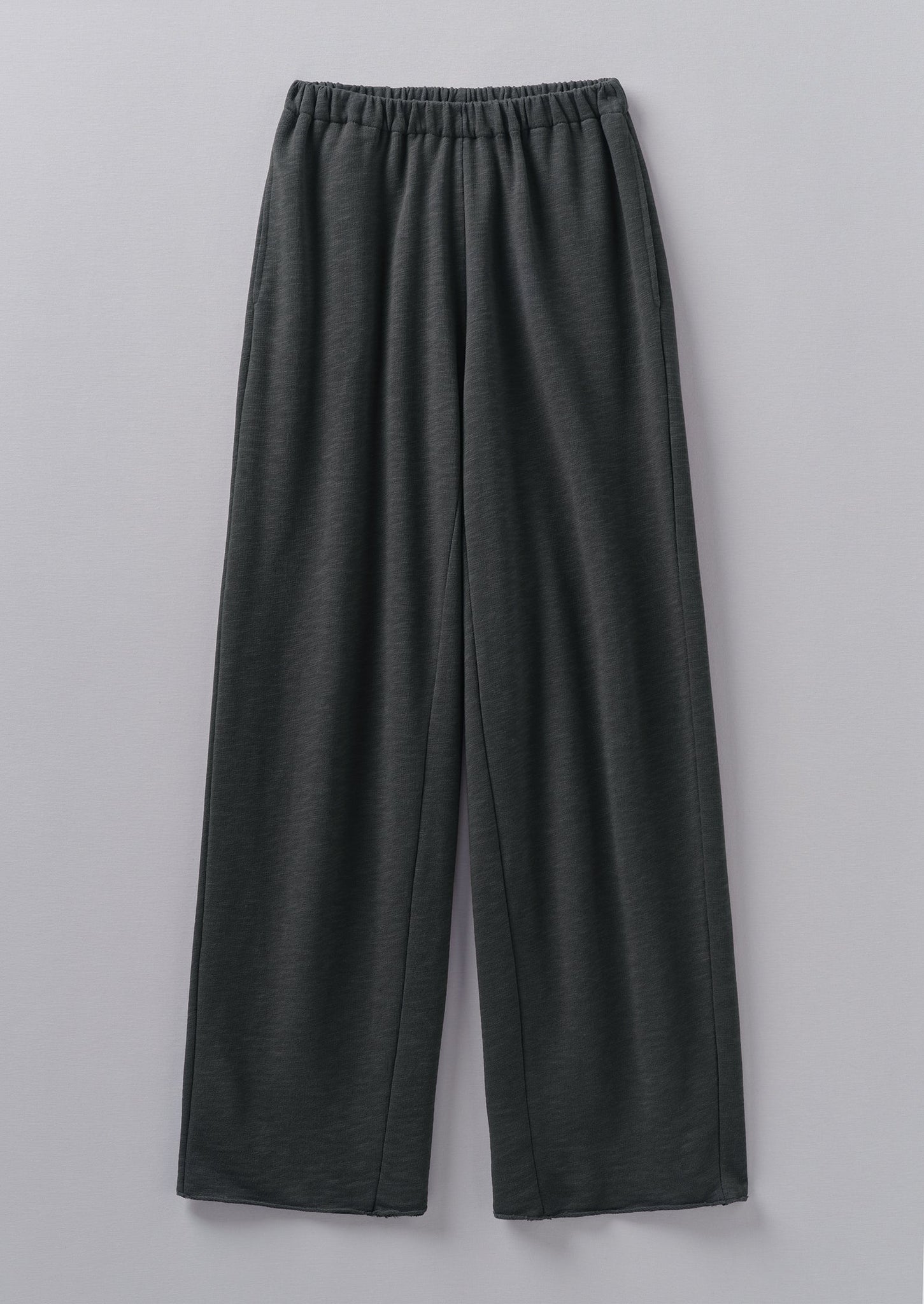 Loopback Jersey Wide Leg Pants | Charcoal