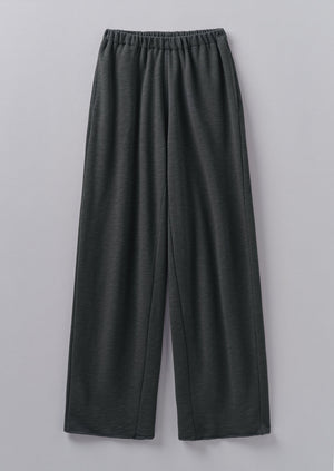 Loopback Jersey Wide Leg Pants | Charcoal