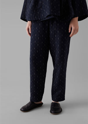 Dobby Stitch Cotton Lounge Pants | Indigo Blue