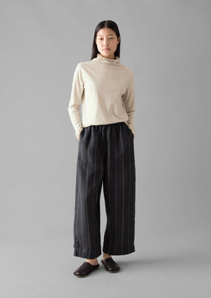 Stripe Linen Pants | Onyx