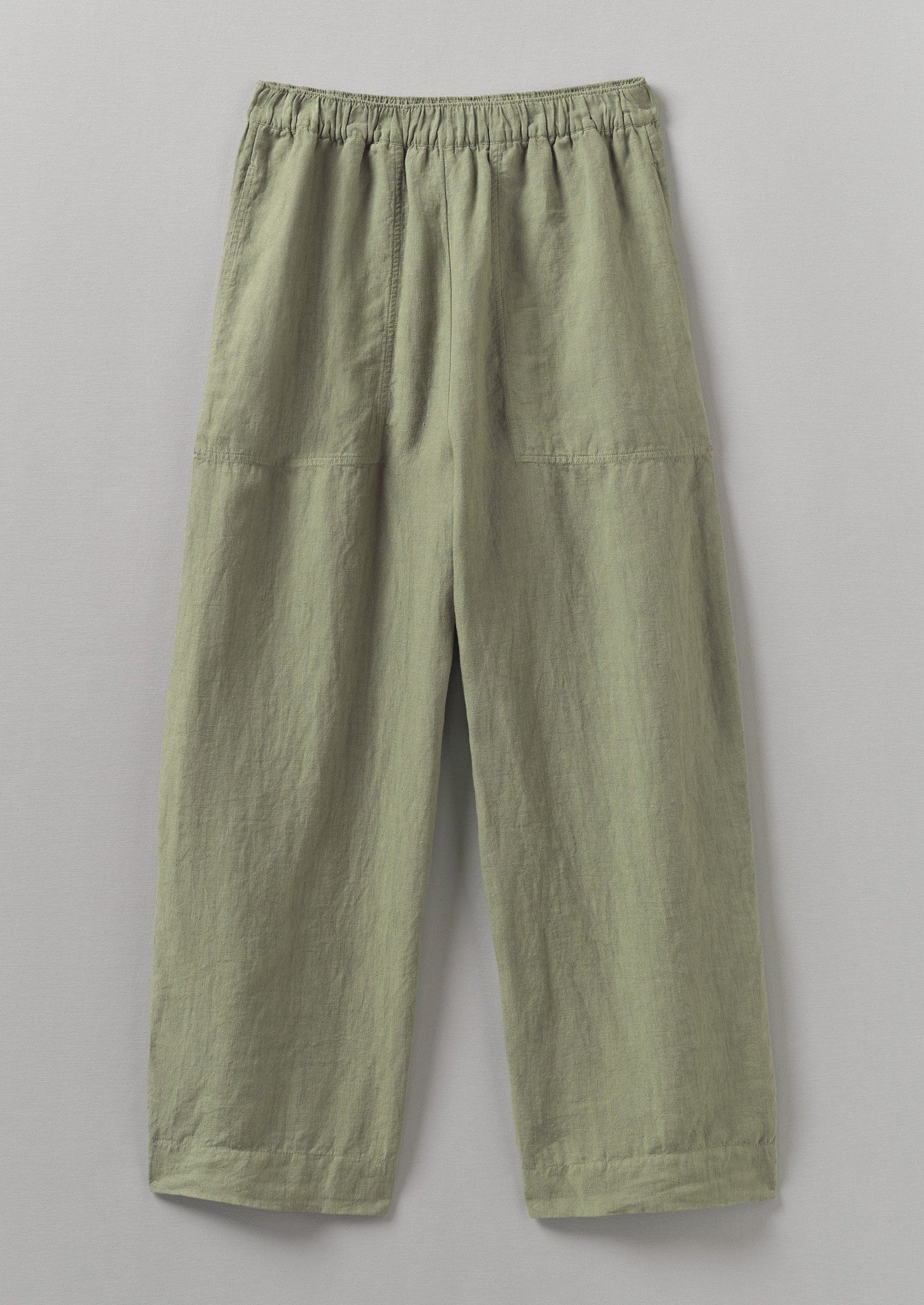 Garment Dyed Linen Barrel Leg Pants | Salvia | TOAST