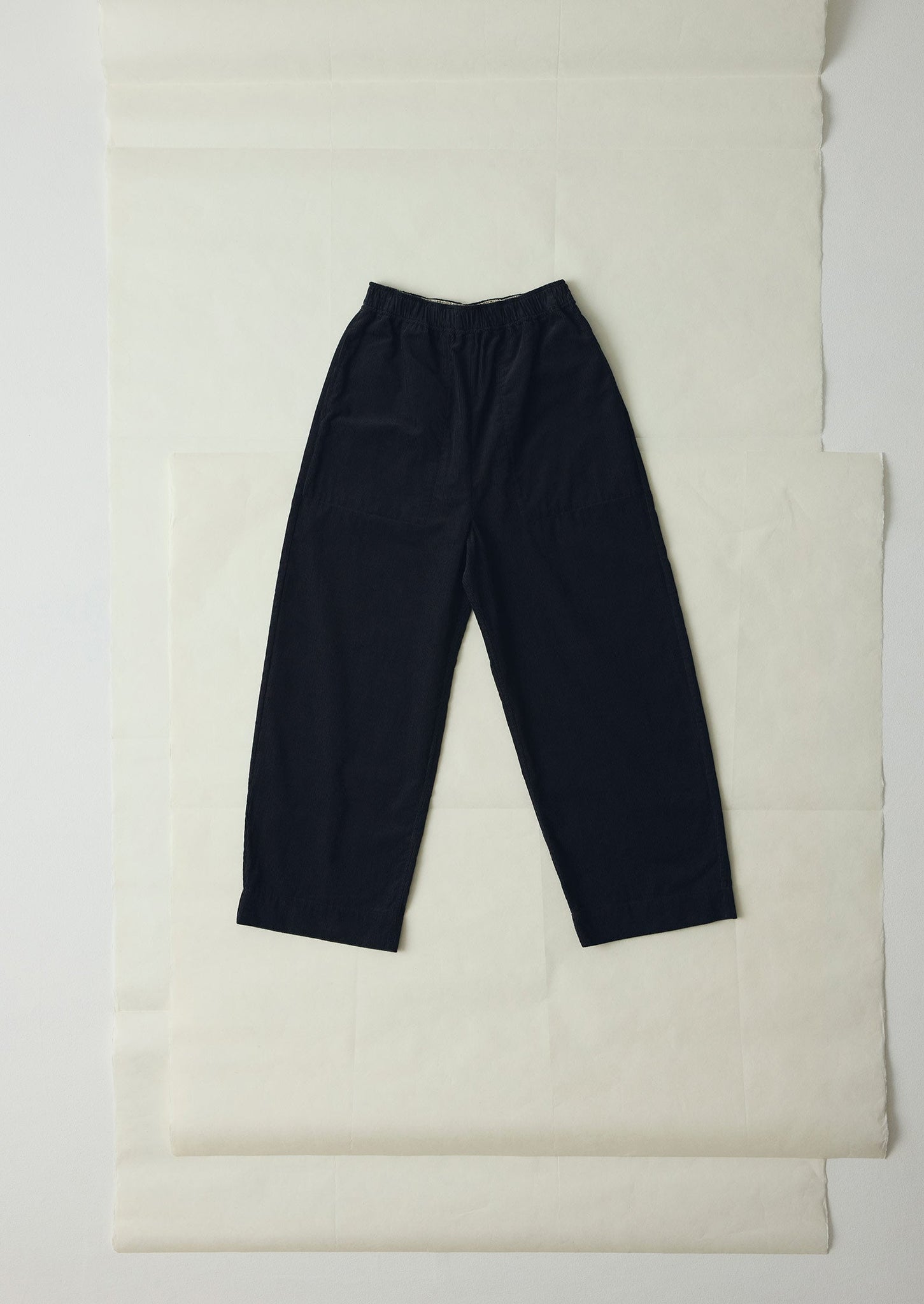 Organic Cord Barrel Leg Pants | Charcoal