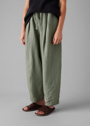 Minako Garment Dyed Linen Pants | Light Sage