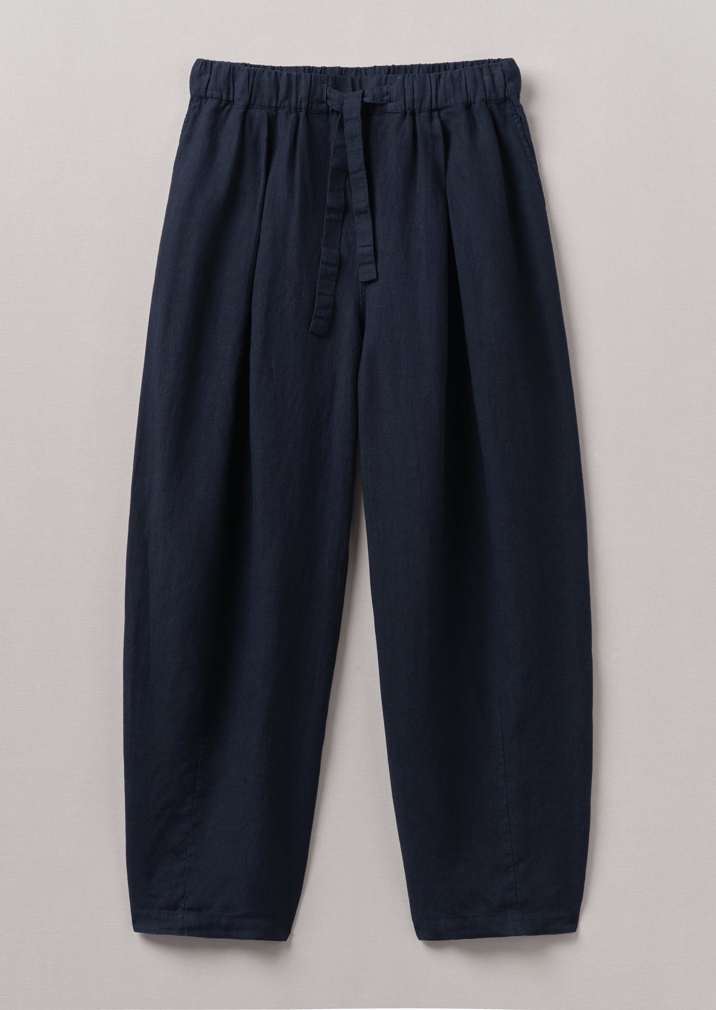 Minako Garment Dyed Linen Pants | Midnight