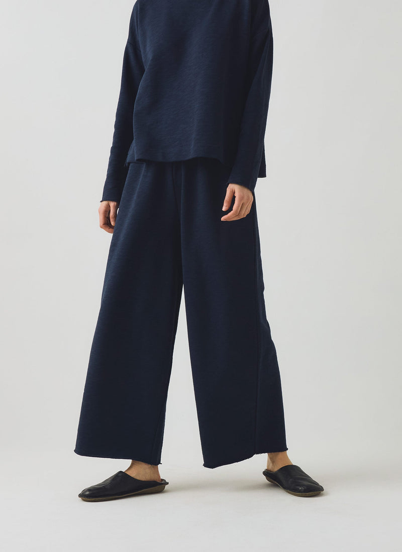 Full Length Loopback Jersey Pants | Midnight