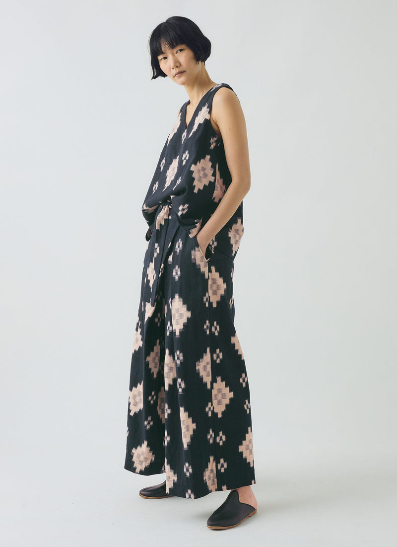 Fugue Ikat Wrap Pants | Midnight/Sand