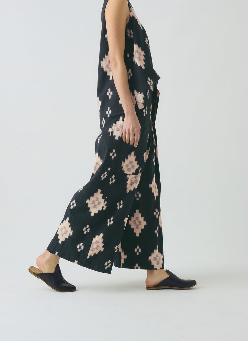 Fugue Ikat Wrap Pants | Midnight/Sand