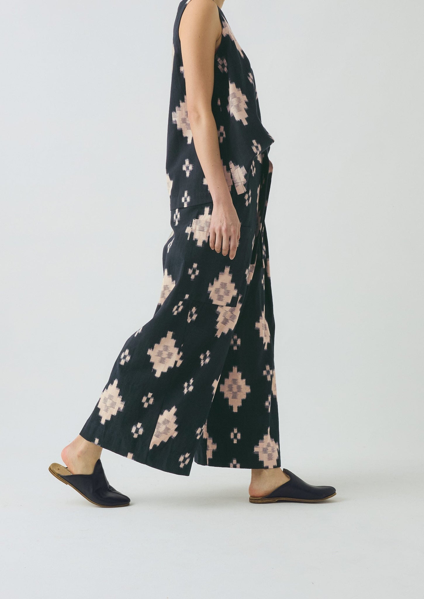 Fugue Ikat Wrap Pants | Midnight/Sand