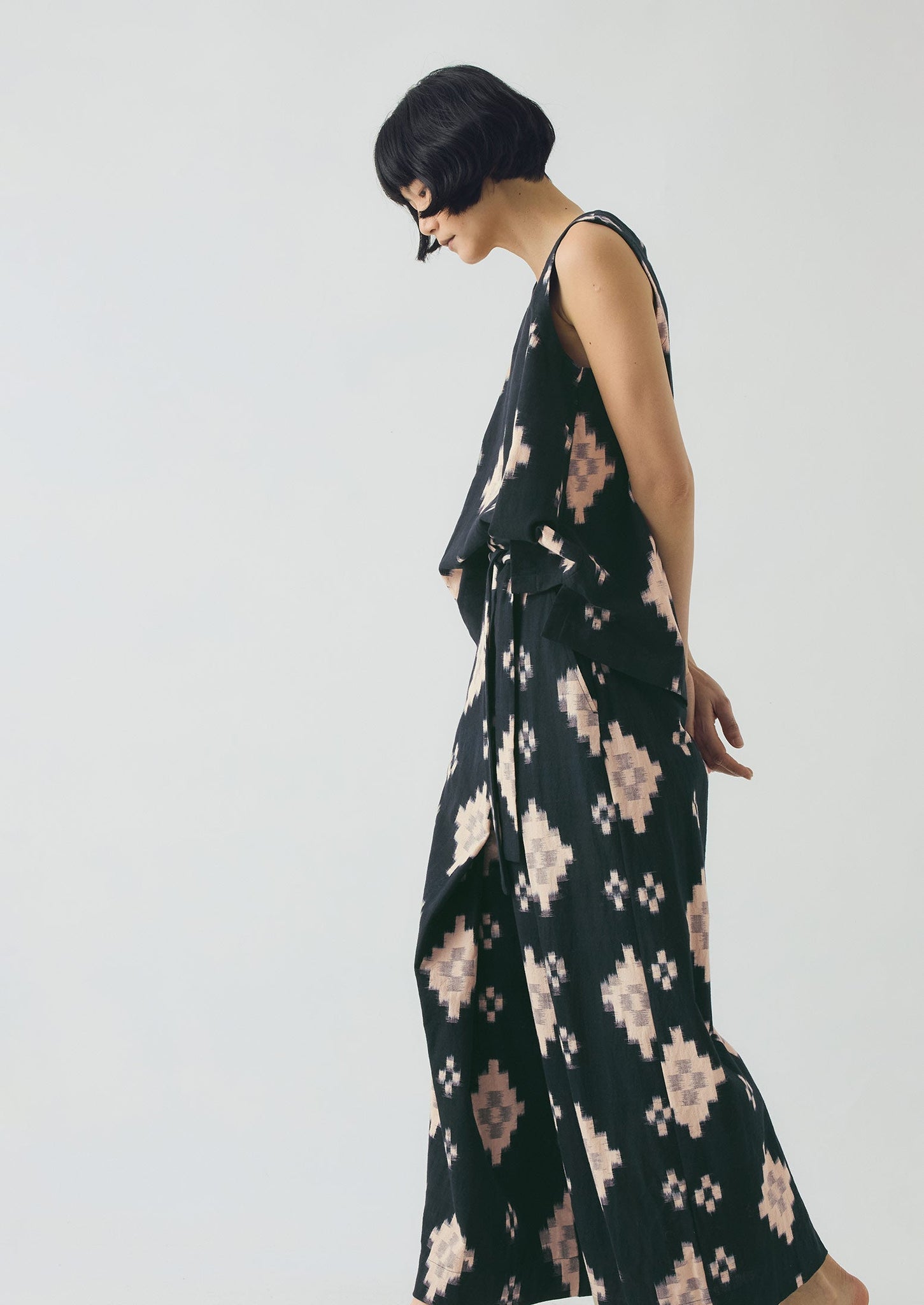 Fugue Ikat Wrap Pants | Midnight/Sand