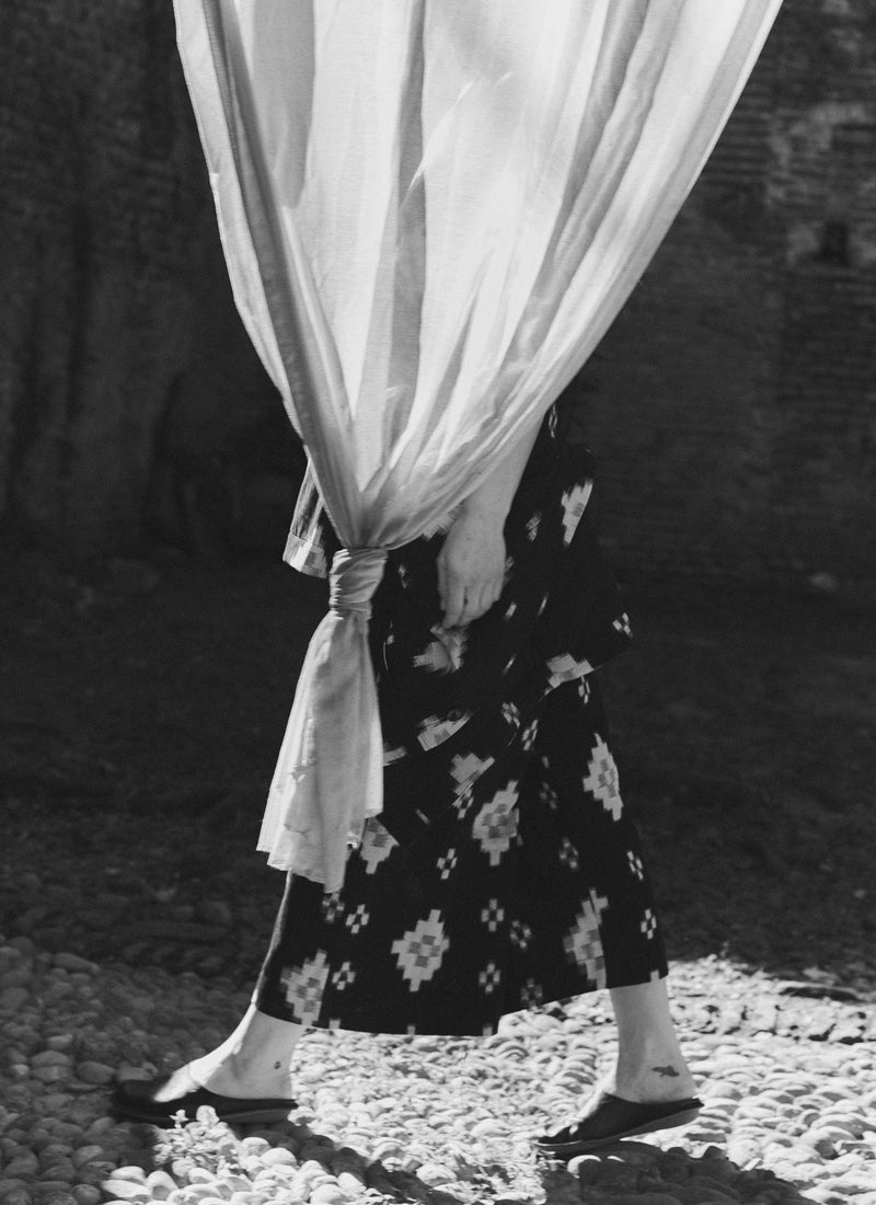 Fugue Ikat Wrap Pants | Midnight/Sand