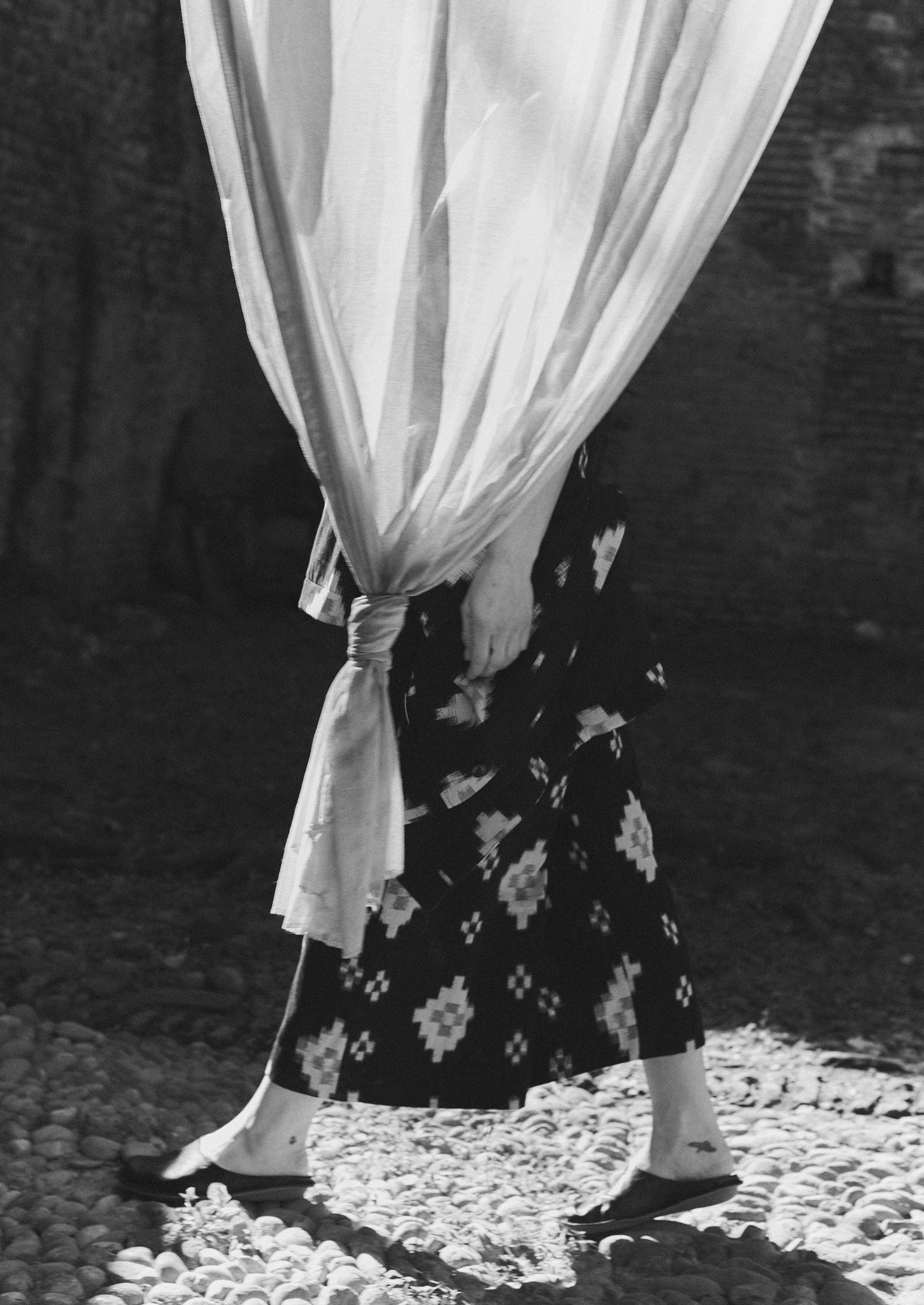 Fugue Ikat Wrap Pants | Midnight/Sand