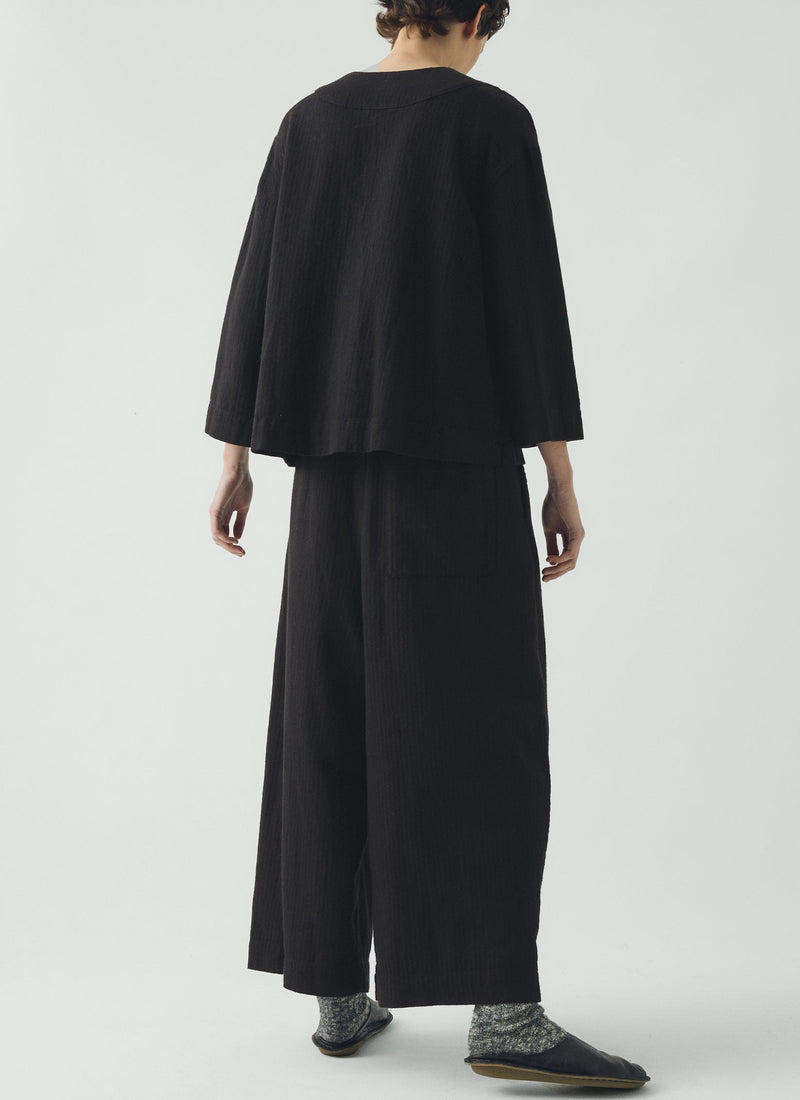 Brushed Linen Cotton Pants | Slate