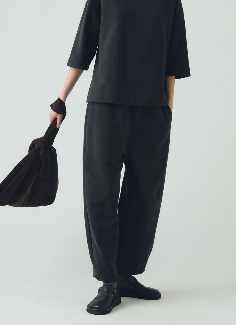 Jersey Barrel Leg Pants | Black Pepper