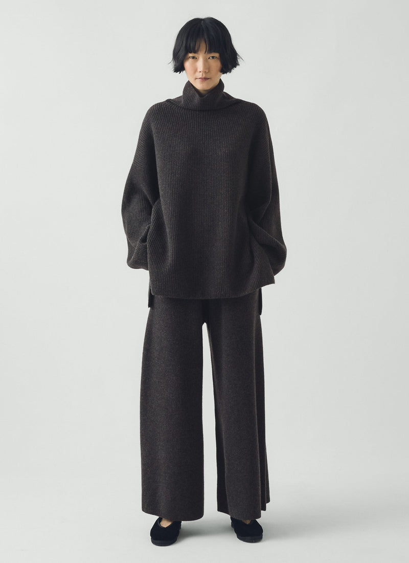 Wool Cashmere Knitted Pants | Charcoal