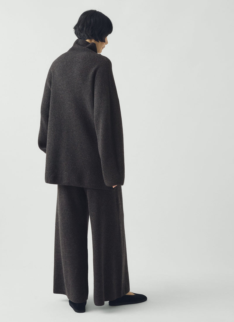 Wool Cashmere Knitted Pants | Charcoal