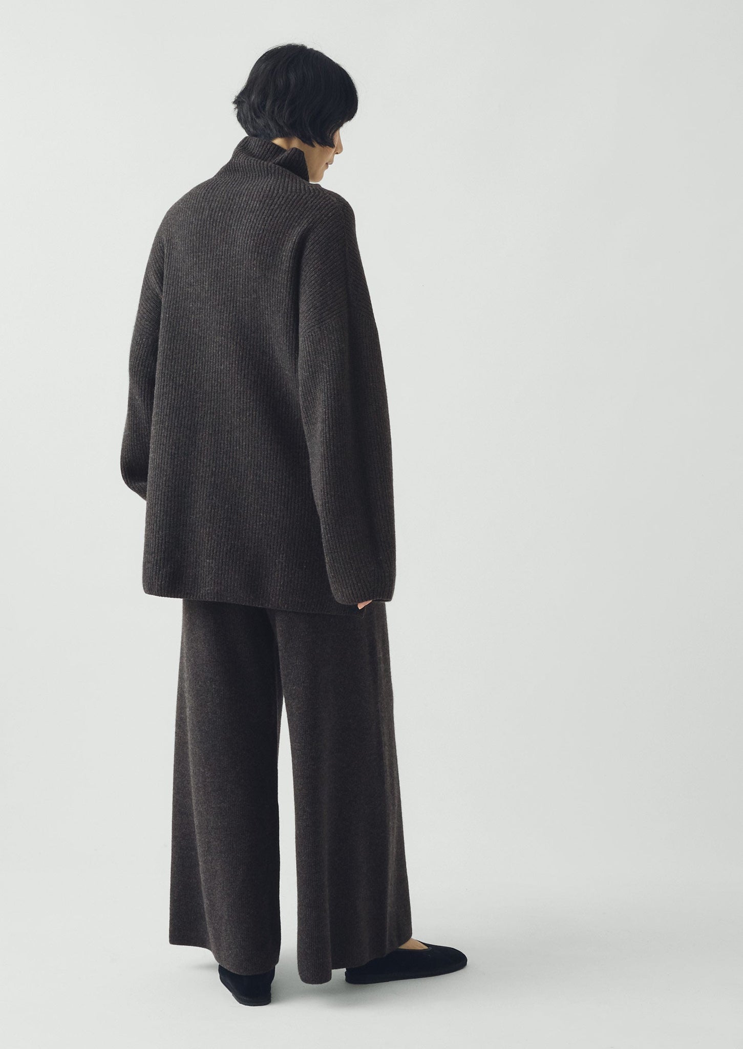 Wool Cashmere Knitted Pants | Charcoal