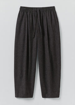 Minako Check Cotton Cashmere Pants | Black/Ecru | TOAST