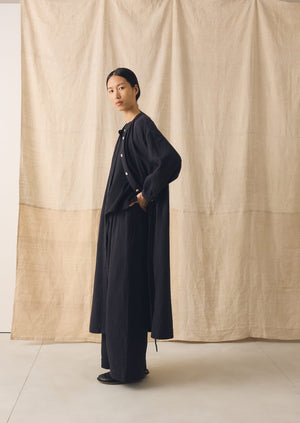 Crinkle Cotton Gauze Wide Leg Pants | Blackberry | TOAST