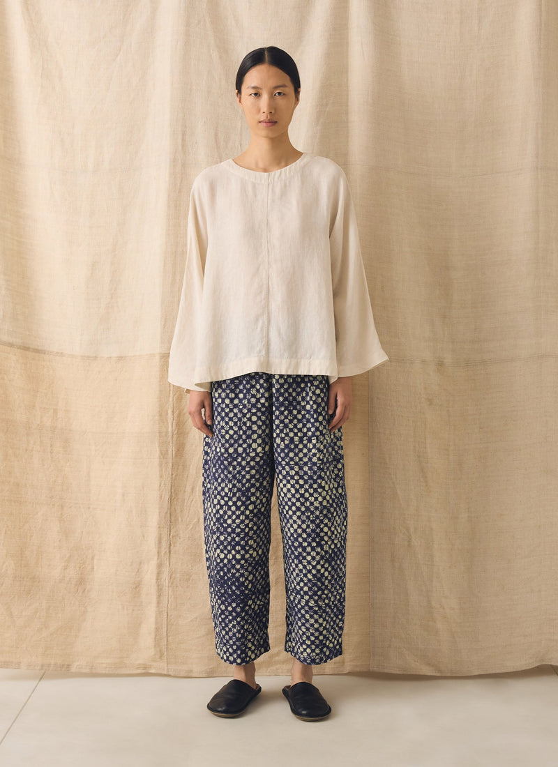 Batik Cook Check Pants | Provencal Blue