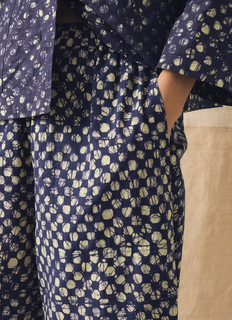Batik Cook Check Pants | Provencal Blue