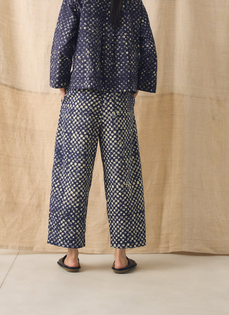 Batik Cook Check Pants | Provencal Blue