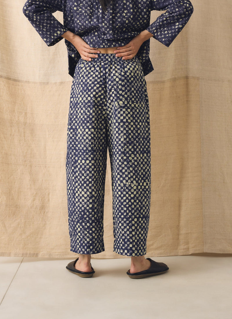 Batik Cook Check Pants | Provencal Blue