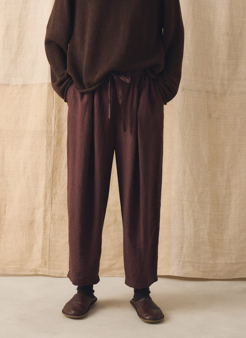 Minako Garment Dyed Linen Pants | Fig