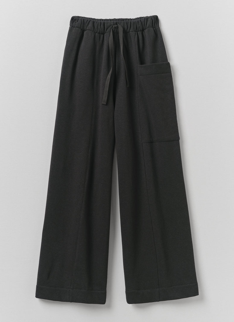 Cotton Hemp Loopback Jersey Pants | Dark Charcoal