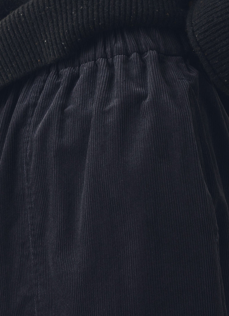Barrel Leg Cord Pants | Midnight