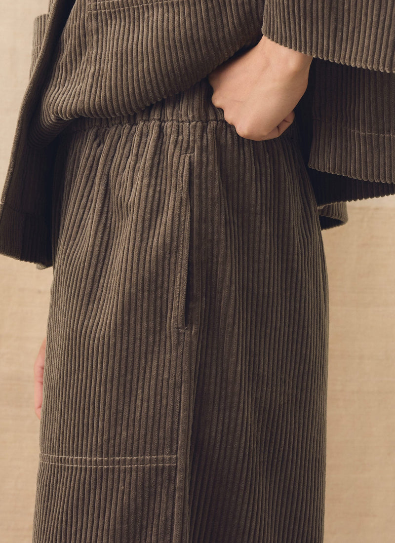 Jumbo Cord Barrel Leg Pants | Mole