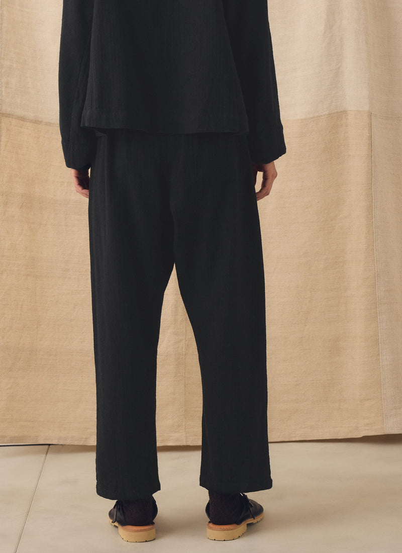 Suki Brushed Linen Cotton Herringbone Pants | Slate