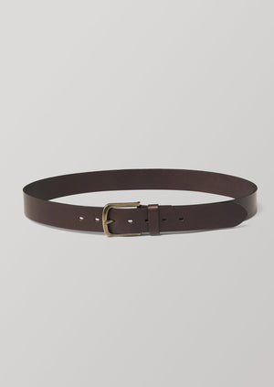 Vegetable Tanned Leather Belt | Dark Brown
