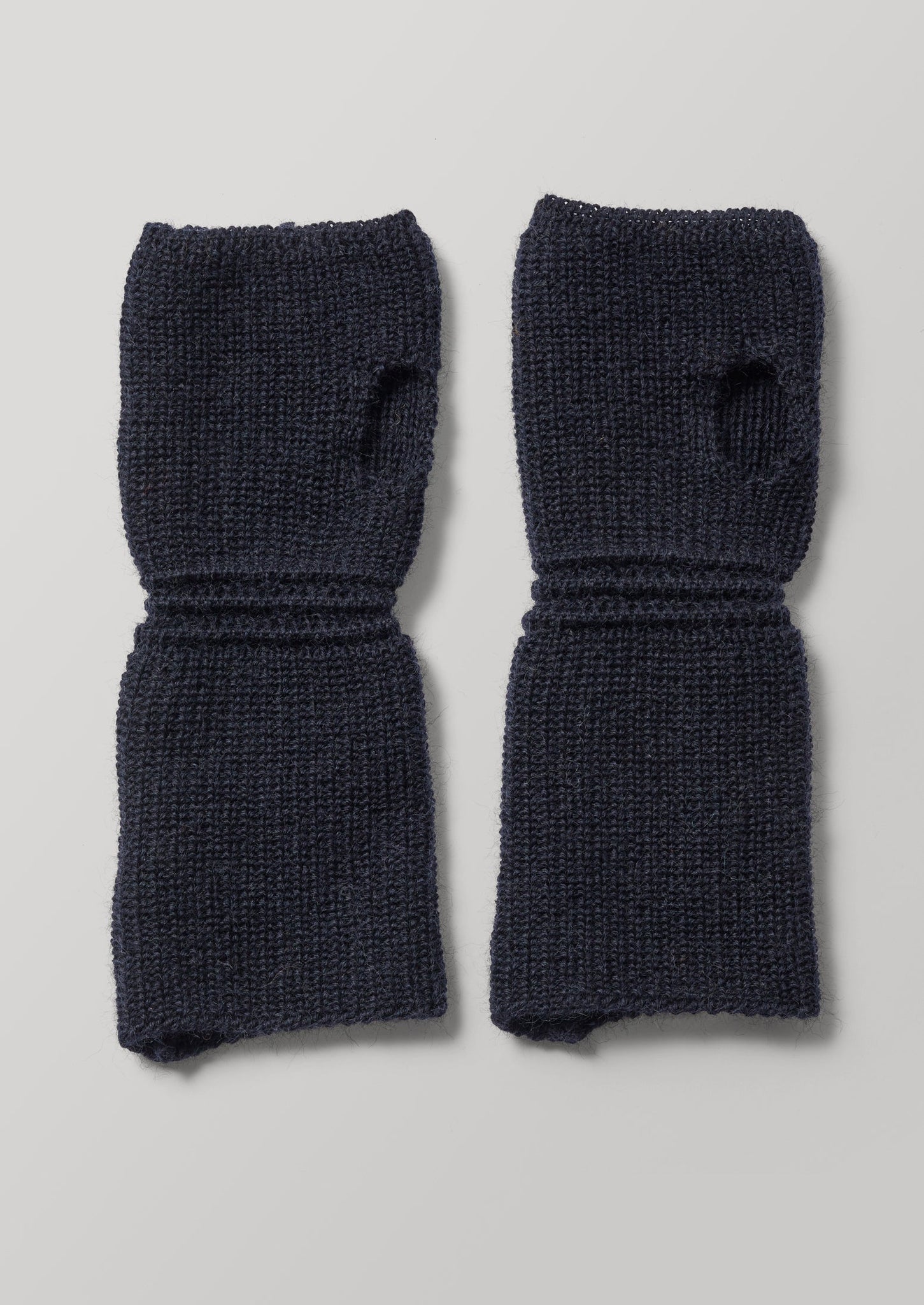 Heimat Wool Fingerless Gloves | Ink