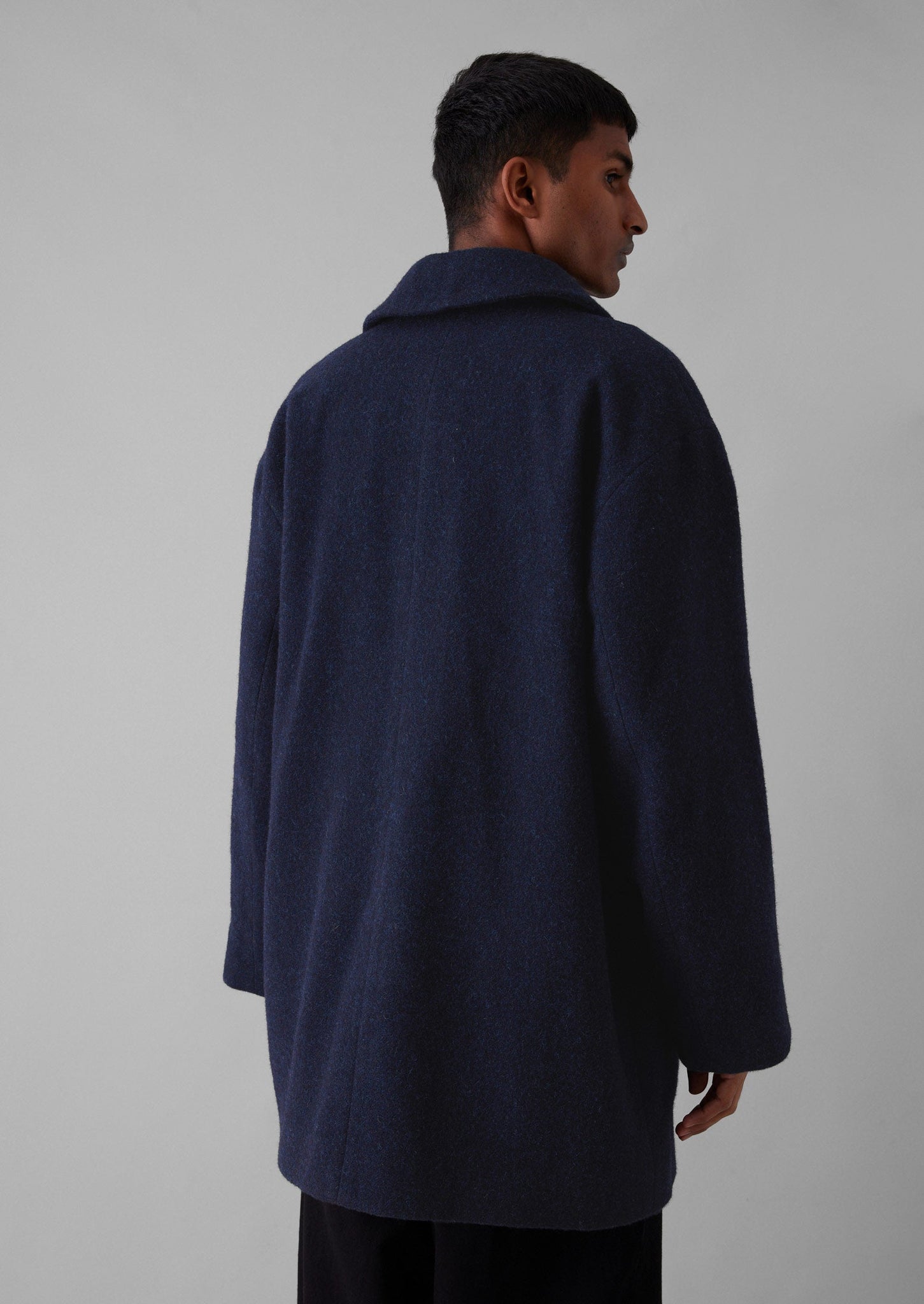 Relaxed Wool Coat | Navy