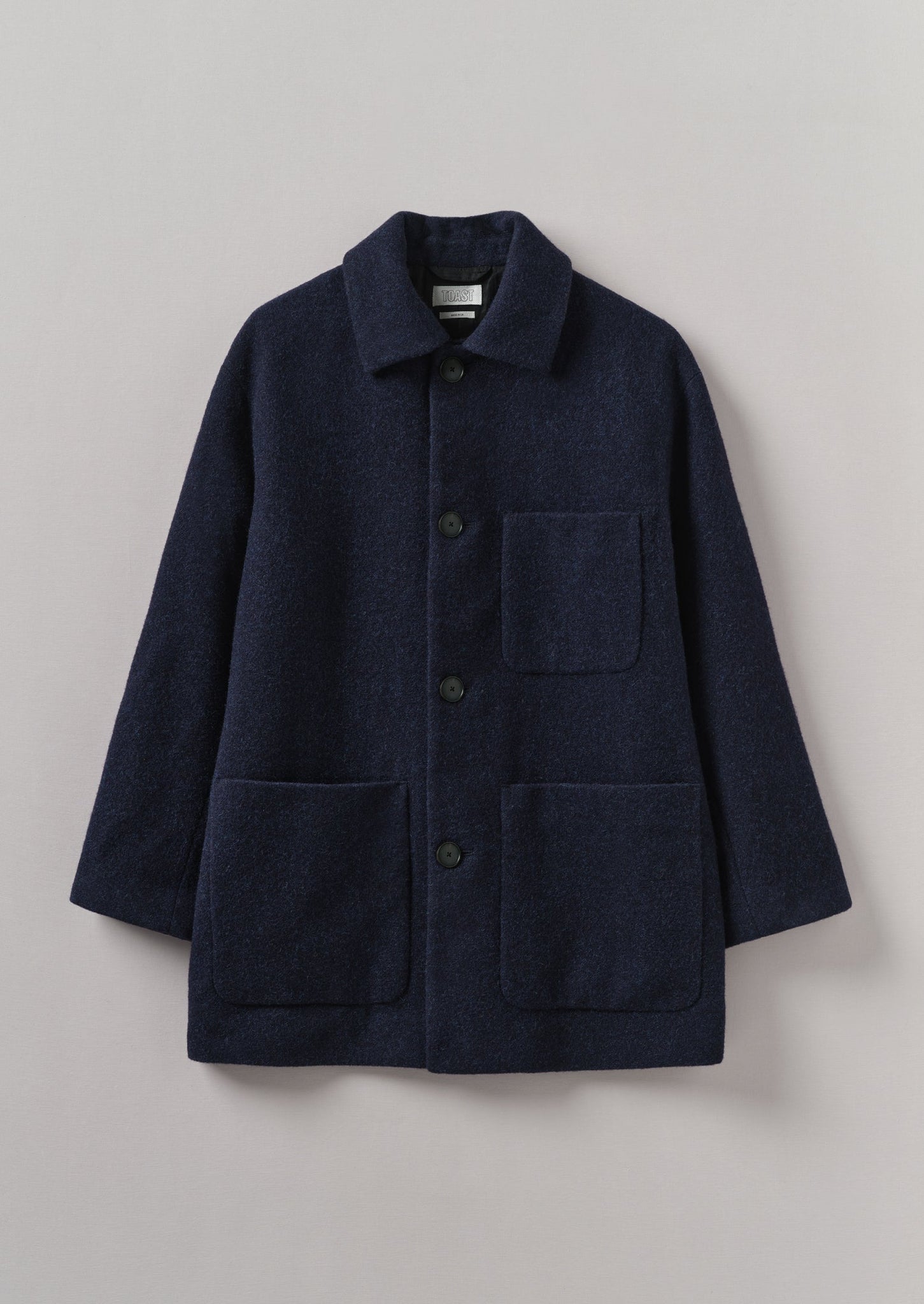 Relaxed Wool Coat | Navy