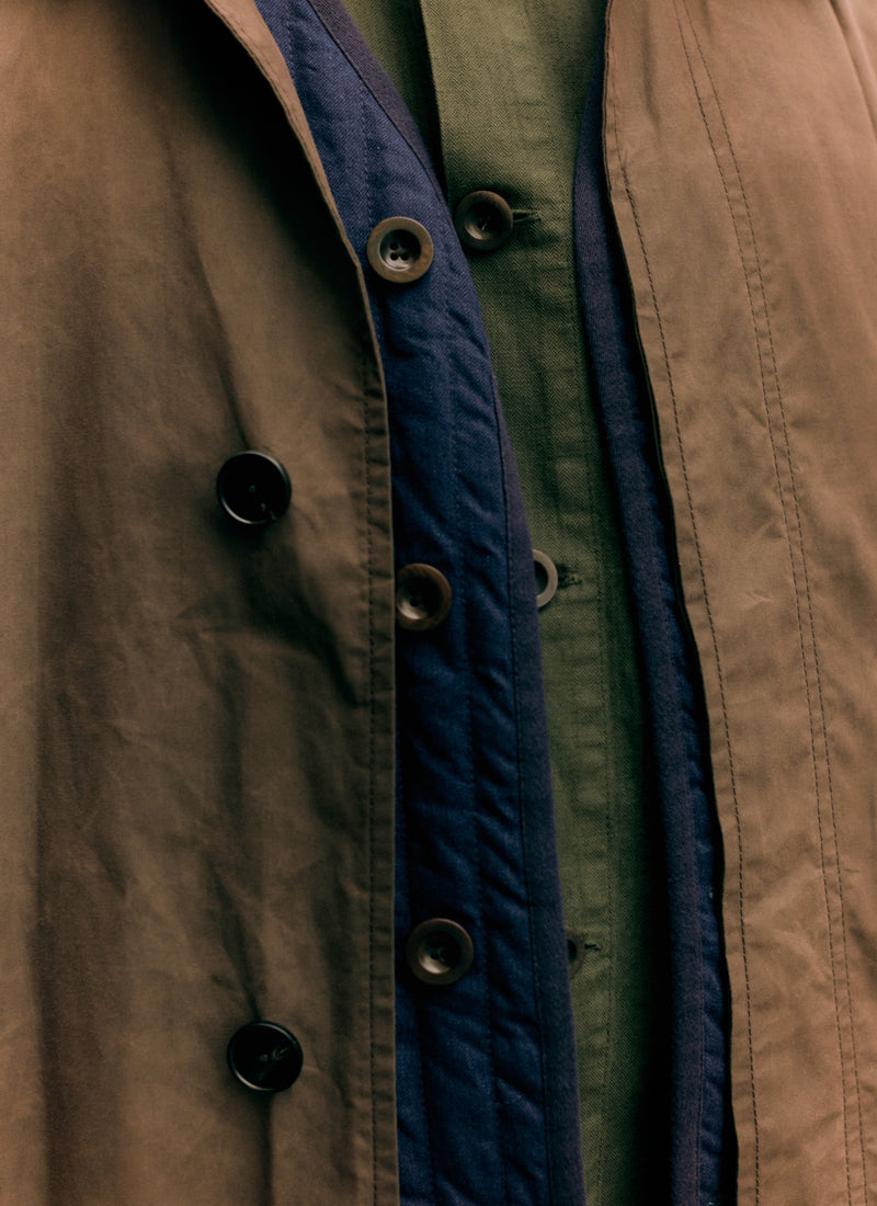 Waxed Cotton Trench Coat | Rye
