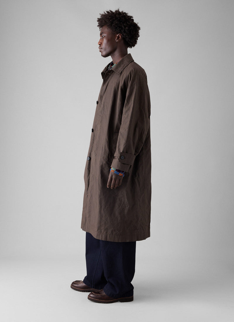 Waxed Cotton Trench Coat | Rye