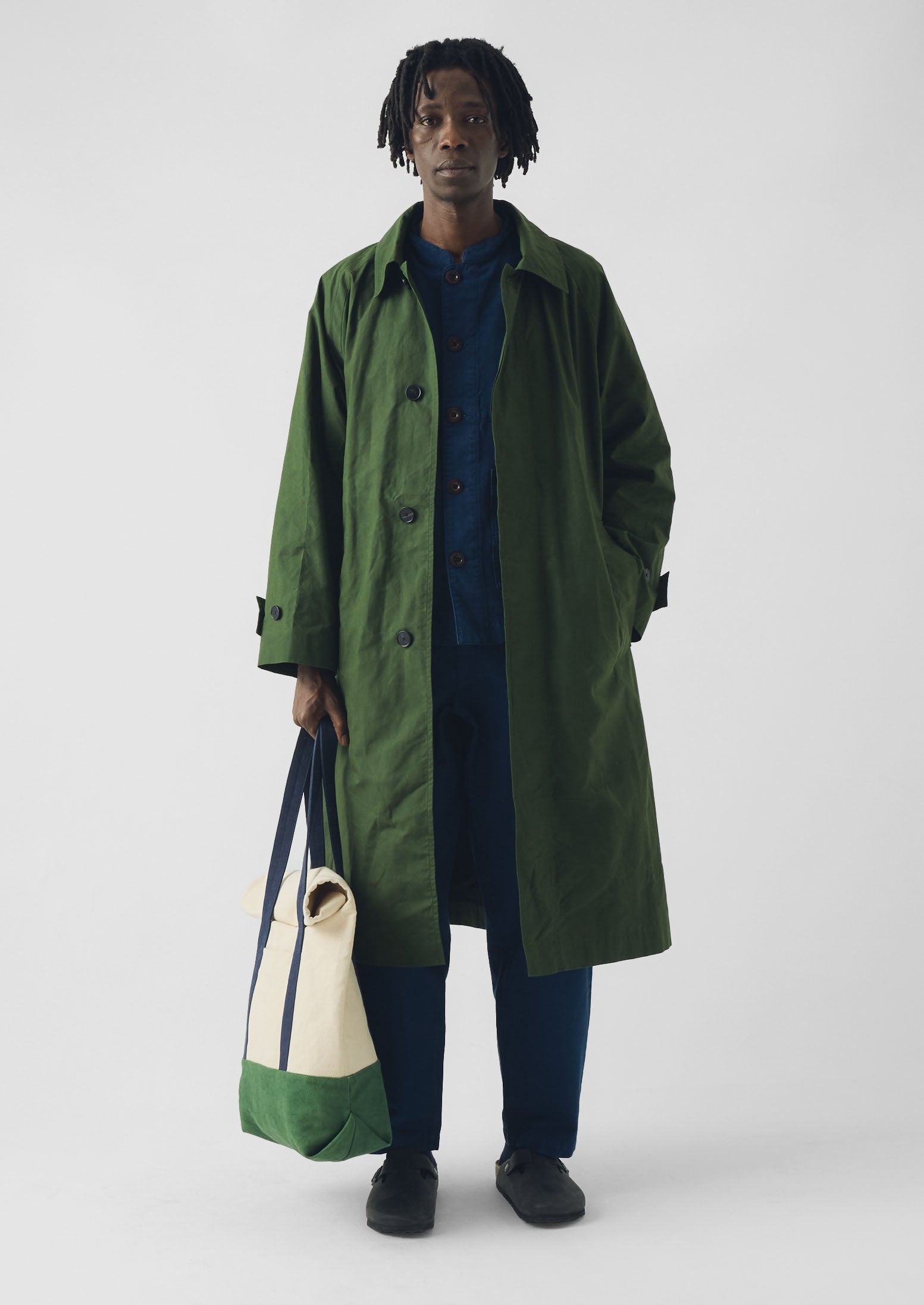 slow poke waxed coat オイルドコットンコート Waxed Cotton Trench Coat | Forest Green | TOAST