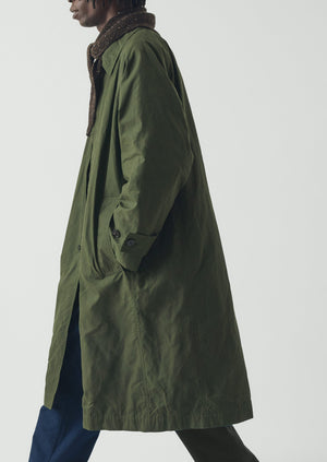 Waxed Cotton Trench Coat | Forest Green | TOAST